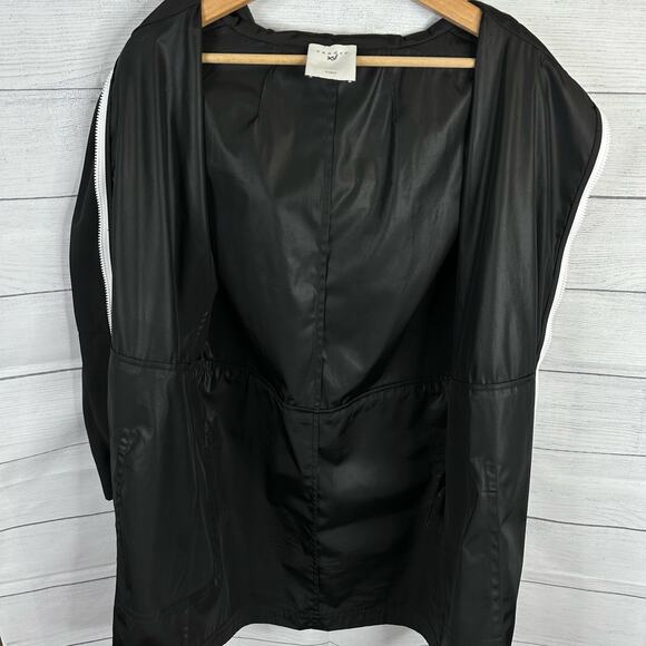 Sandro Paris Size 36 Small World Lovers Black Shell Mario Jacket Black - Picture 9 of 12